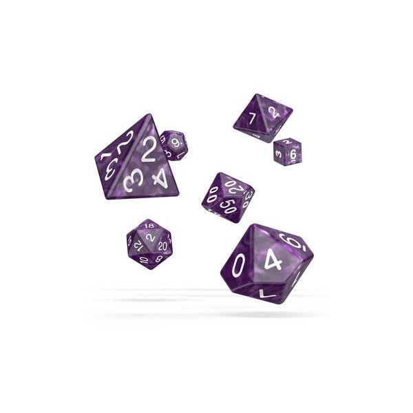 Oakie Doakie | 7 Dadi Rpg Set | Marble Purple