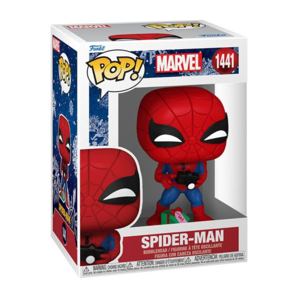 Funko Pop! 1441 | Marvel | Holiday Spider-Man w/Open Gift