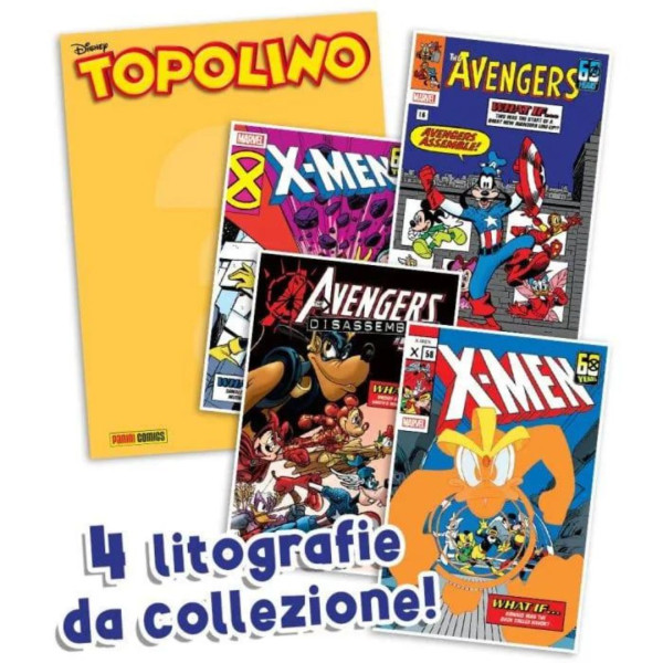 Topolino 3596 + Litografia Marvel