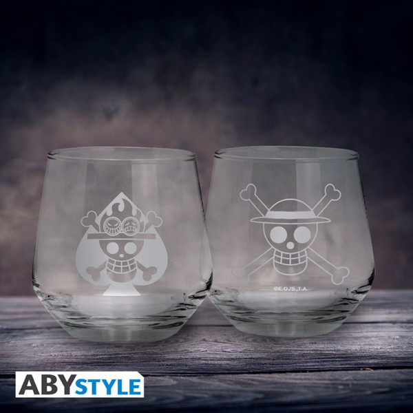 Abystyle | One Piece | Set Bicchieri Ace & Luffy