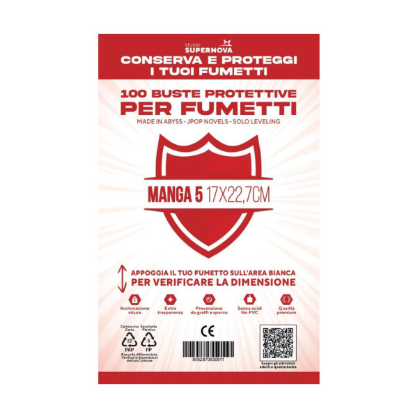 Studio Supernova | 100 Buste Protettive Manga 5 (17 X 22,7)