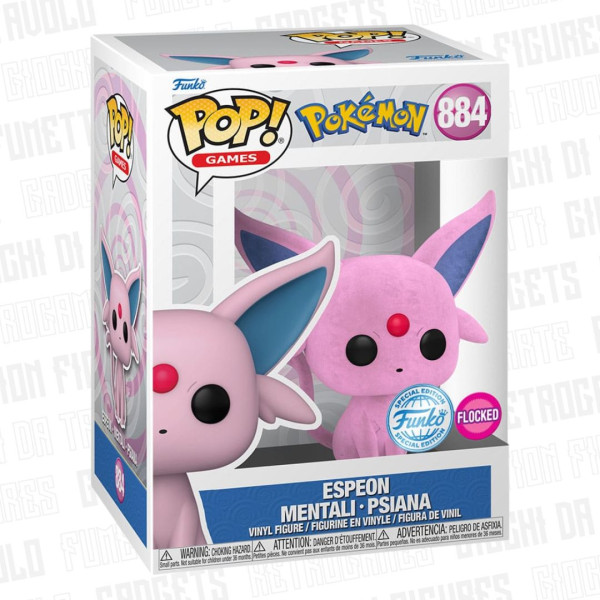 Funko Pop Games 884 | Pokémon | Espeon (Flocked) 9 cm