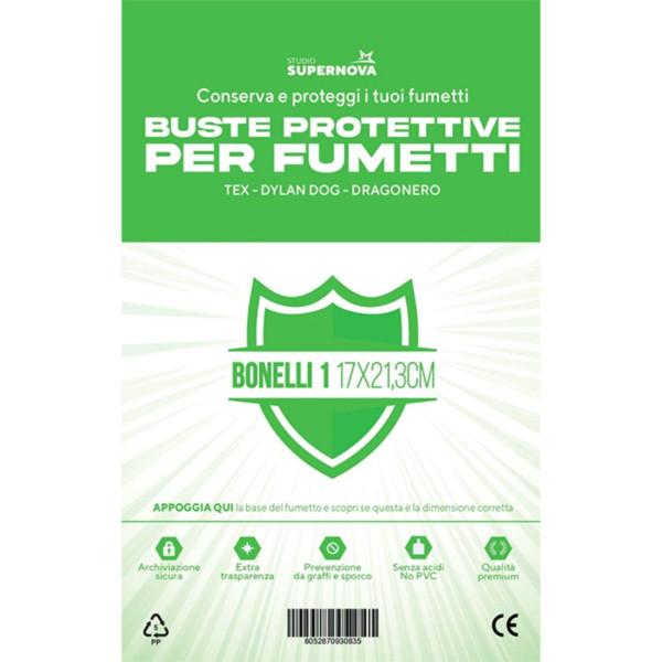 Studio Supernova | 100 Buste Protettive Bonelli 1 (17,0 X 21,3)