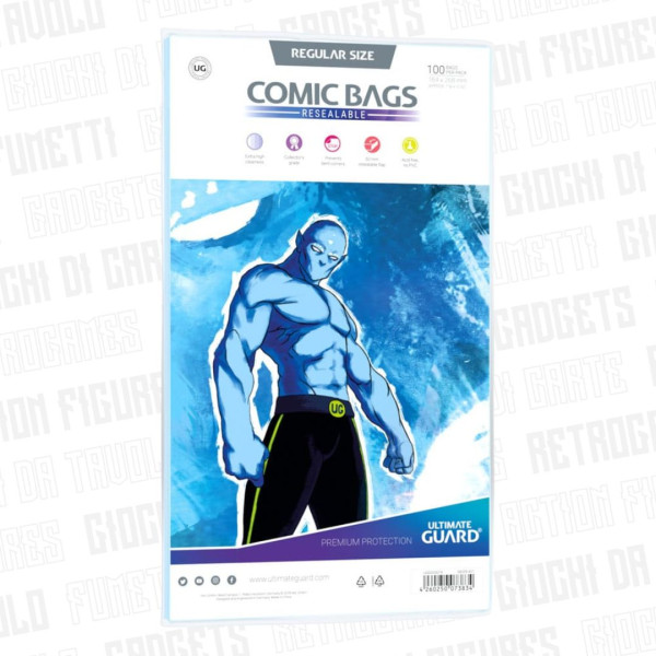 Ultimate Guard | Comic Bags Resealable | Regular Size 18,4 x 26,8cm (100 pz)