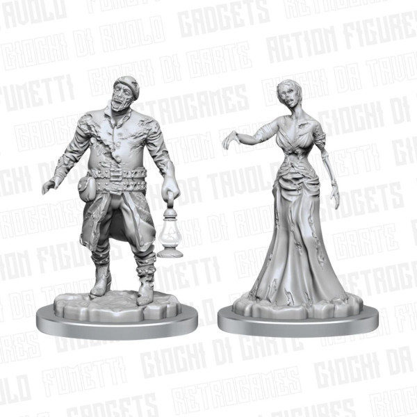 WizKids | Deep Cuts Unpainted Miniatures | Zombies