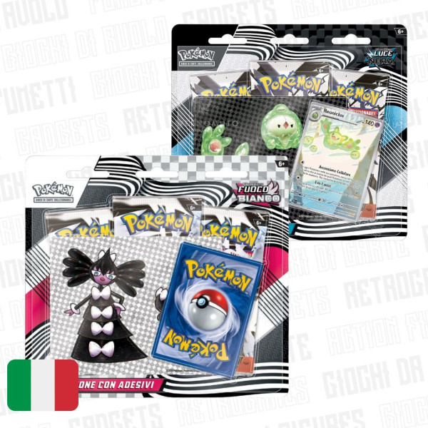 Pokémon | Luce Nera e Fuoco Bianco | Collezione con Adesivi (3 Buste) Ita