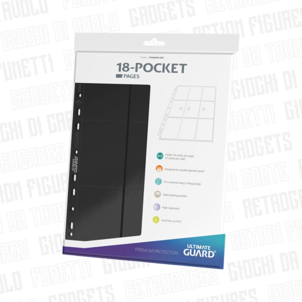 Ultimate Guard | Pagine Raccoglitore Side Loading Black (10 pz)