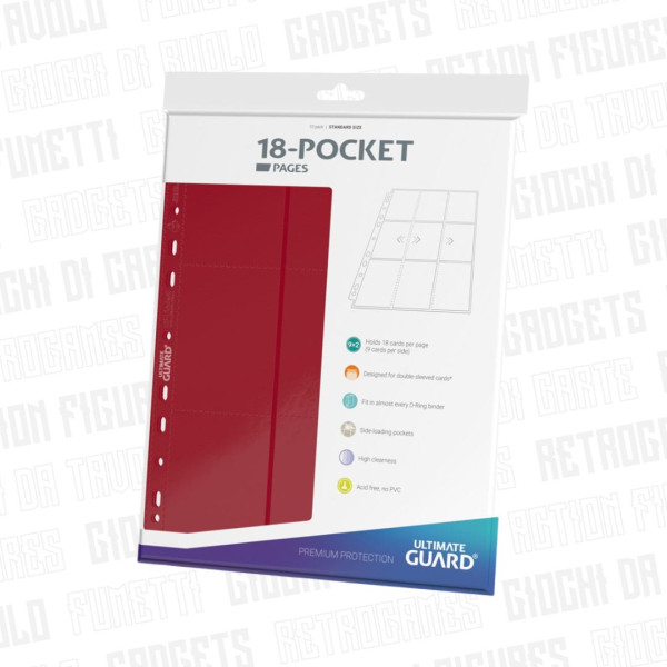 Ultimate Guard | Pagine Raccoglitore Side Loading Rosso (10 pz)