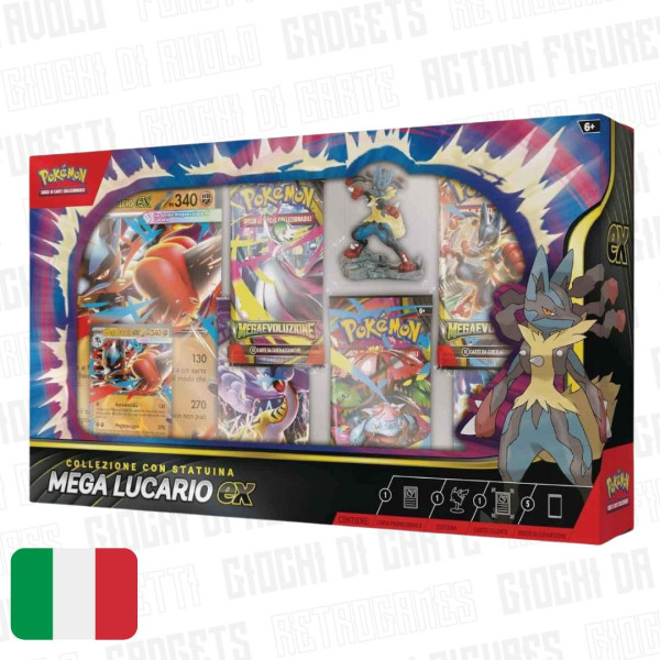 Pokemon | Confezione Con Statuina Mega Lucario