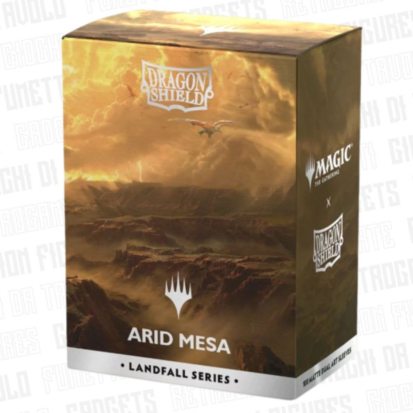Dragon Shield x Magic The Gathering | Bustine Protettive Standard | Dual Matte Art Landfall Series: Arid Mesa (100Pz)