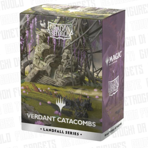 Dragon Shield x Magic The Gathering | Bustine Protettive Standard | Dual Matte Art Landfall Series: Verdant Catacombs (100Pz)