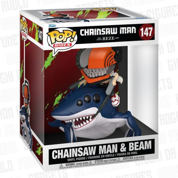 Funko Pop! Rides 147 | Chainsaw Man The Movie: Reze Arc | Chainsaw Man & Beam 15 cm