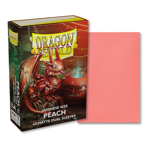 Dragon Shield | Bustine Protettive Japanese | Dual Matte Peach Pip (60Pz)