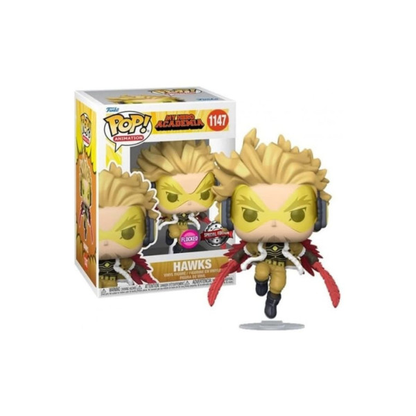 Funko Pop | Animation 1147 | My Hero Academia | Hawks 9 Cm Special Edition | Flocked