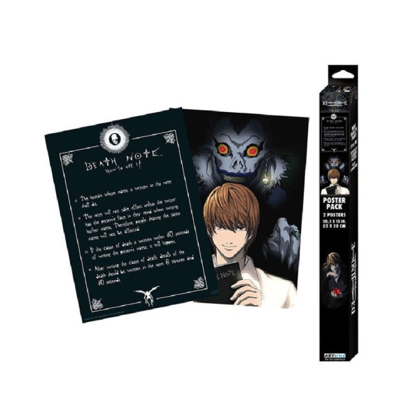 Death Note | Poster | Set 2 Posters Chibi 52x38 - Light & Death Note