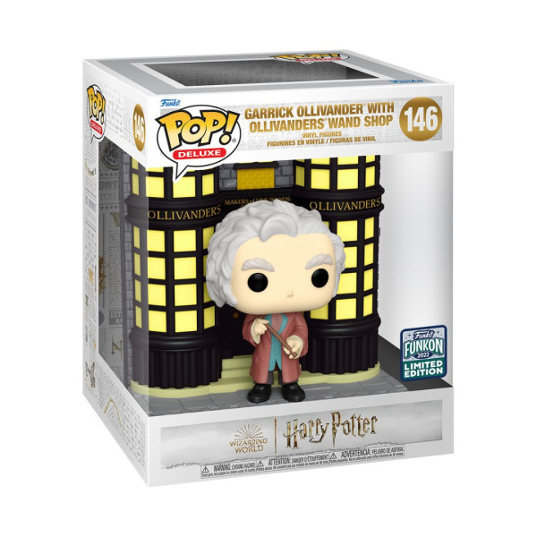 Harry Potter | Funko POP! Deluxe | Garrick Ollivander with Ollivanders Wand Shop