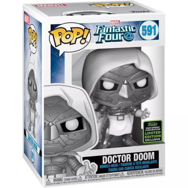 Funko Pop Marvel 591 | Fantastic Four | Doctor Doom 9 Cm 2020 Spring Convention Esclusive | Funside Limited